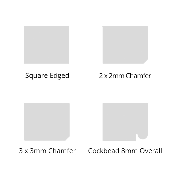 The various sizes of wooden moulding.