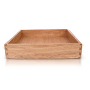 A wooden Oak Dovetail Drawer Boxes.